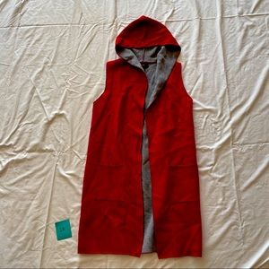 Mid-length hooded vest